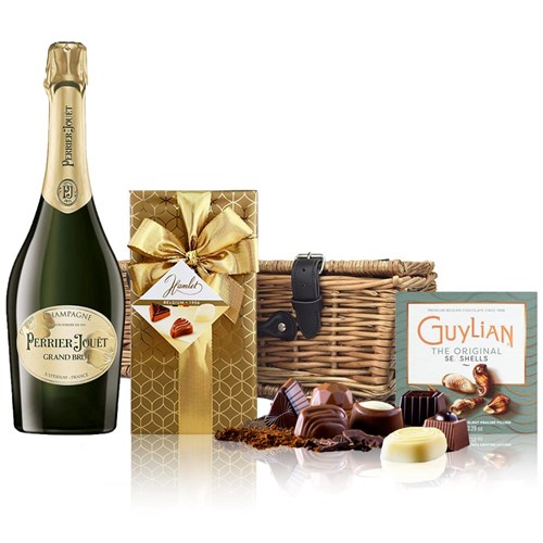 Perrier Jouet Grand Brut Champagne 75cl And Chocolates Hamper